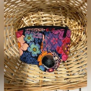 Vera Bradley Floral Quilted Pouch with Mirror